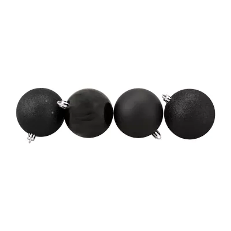 Northlight Black 4-Finish Ball 16-pc. Christmas Ornament
