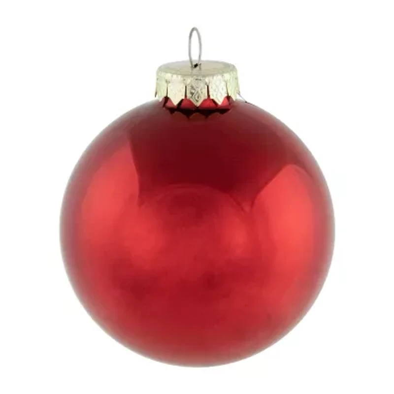 Northlight Red 2-Finish Ball 72-pc. Christmas Ornament