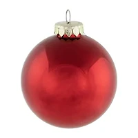 Northlight Red 2-Finish Ball 72-pc. Christmas Ornament
