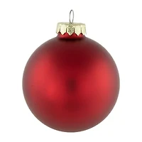 Northlight Red 2-Finish Ball 72-pc. Christmas Ornament