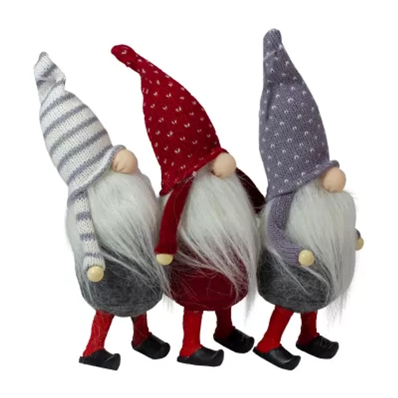 Northlight Standing Gnome 3-pc. Christmas Ornament