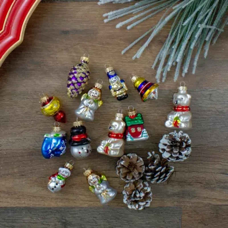 Northlight 2-Finish Cold Glass Gold 12-pc. Christmas Ornament