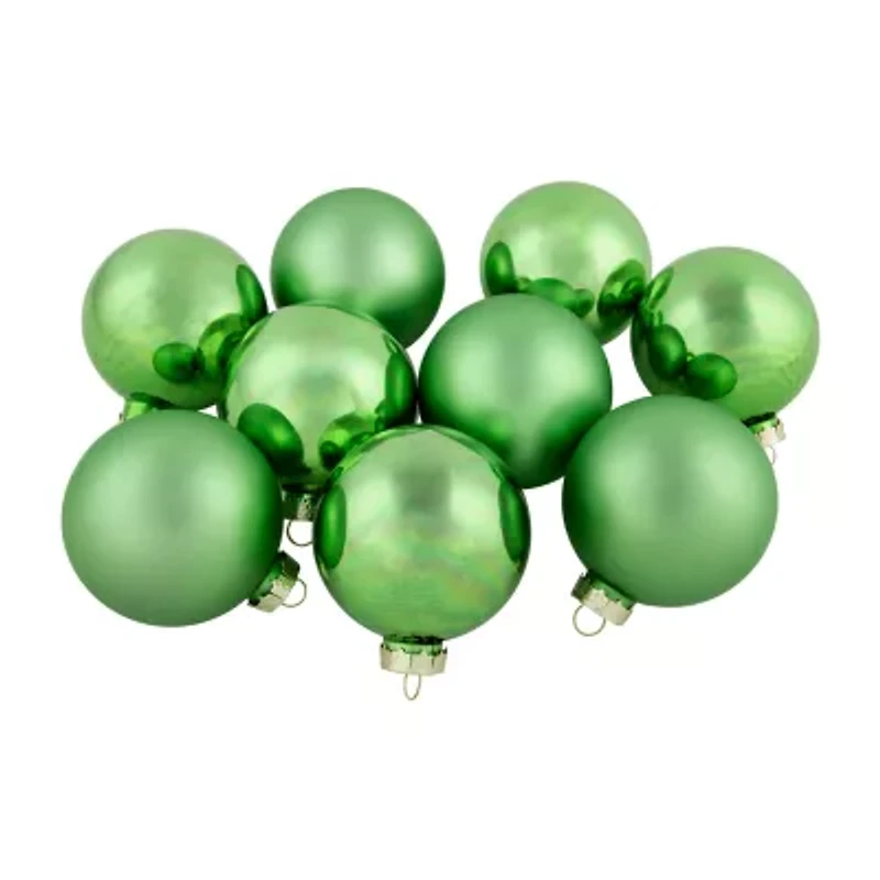Northlight Finish Glass Ball 9-pc. Christmas Ornament