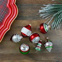 Northlight 2-Finish Glass 9-pc. Christmas Ornament