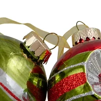 Northlight 2-Finish Retro Ball 6-pc. Christmas Ornament