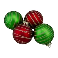 Northlight Glass Matte Ball 4-pc. Christmas Ornament