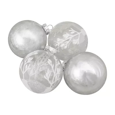 Northlight Glass 2-Finish Ball 4-pc. Christmas Ornament