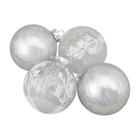 Northlight Glass 2-Finish Ball 4-pc. Christmas Ornament