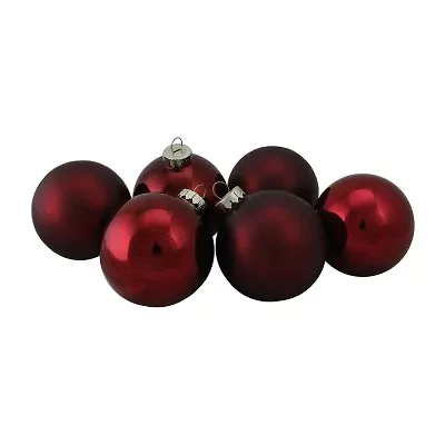 Northlight 2-Finish Glass Ball -pc. Christmas Ornament