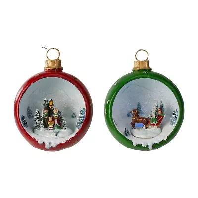 Northlight Led Winter Scene 2-pc. Lighted Christmas Ornament