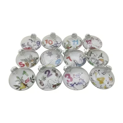 Northlight Glass Disc 12-pc. Christmas Ornament
