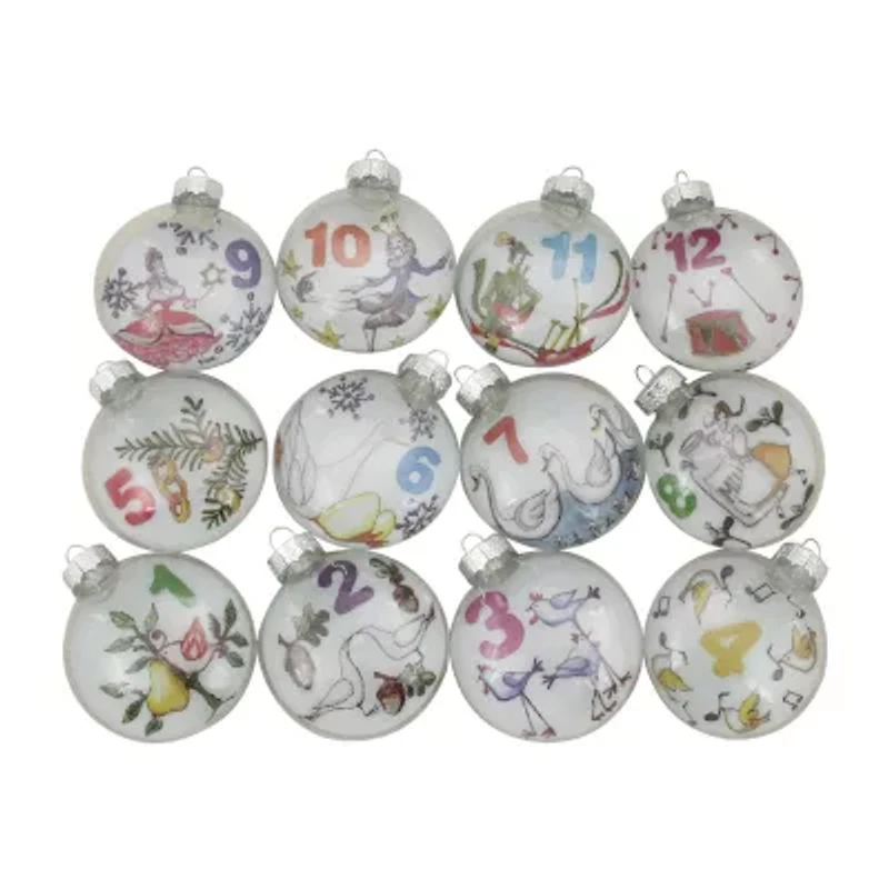 Northlight Glass Disc 12-pc. Christmas Ornament