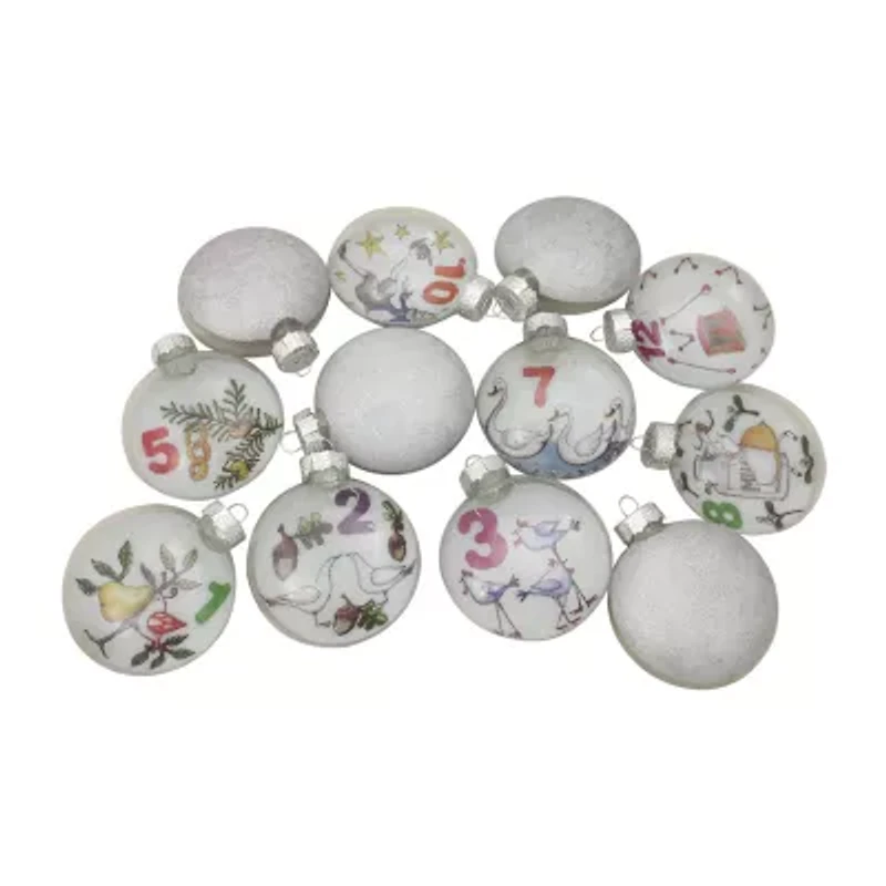 Northlight Glass Disc 12-pc. Christmas Ornament