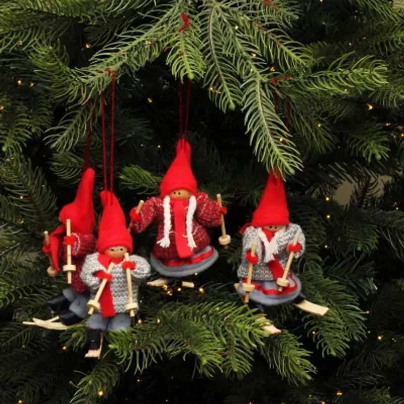 Northlight Skiing Kids 4-pc. Christmas Ornament