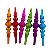 Northlight Matte Glass Finial 6-pc. Christmas Ornament