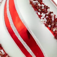 Northlight Striped Finial Glass 2-pc. Christmas Ornament