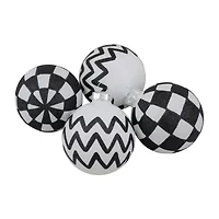Northlight Textured Glass Ball 4-pc. Christmas Ornament