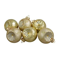 Northlight 2-Finish Glass Ball 6-pc. Christmas Ornament