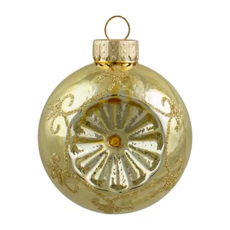 Northlight 2-Finish Glass Ball 6-pc. Christmas Ornament