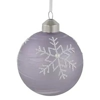 Northlight Purple Glass Ball 3-pc. Christmas Ornament