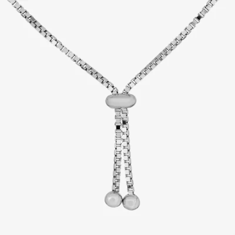 Womens 4 1/4 CT. T.W. Cubic Zirconia Sterling Silver Bolo Bracelet