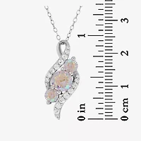 DiamonArt® Preciosa Aurora Borealis Womens 2 1/4 CT. T.W. White Cubic Zirconia Sterling Silver Pendant Necklace