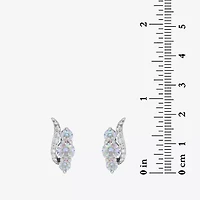 DiamonArt® Preciosa Aurora Borealis 4 CT. T.W. White Cubic Zirconia Sterling Silver 19mm Stud Earrings