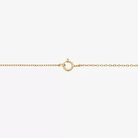 DiamonArt® Womens  Lab Created White Cubic Zirconia 18K Gold Over Silver Pendant Necklace