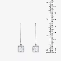 DiamonArt® White Cubic Zirconia Sterling Silver Drop Earrings