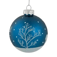 Northlight Glass Ball With Reindeer 4-pc. Christmas Ornament