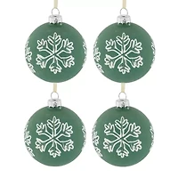 Northlight Ball With Snowflakes 4-pc. Christmas Ornament