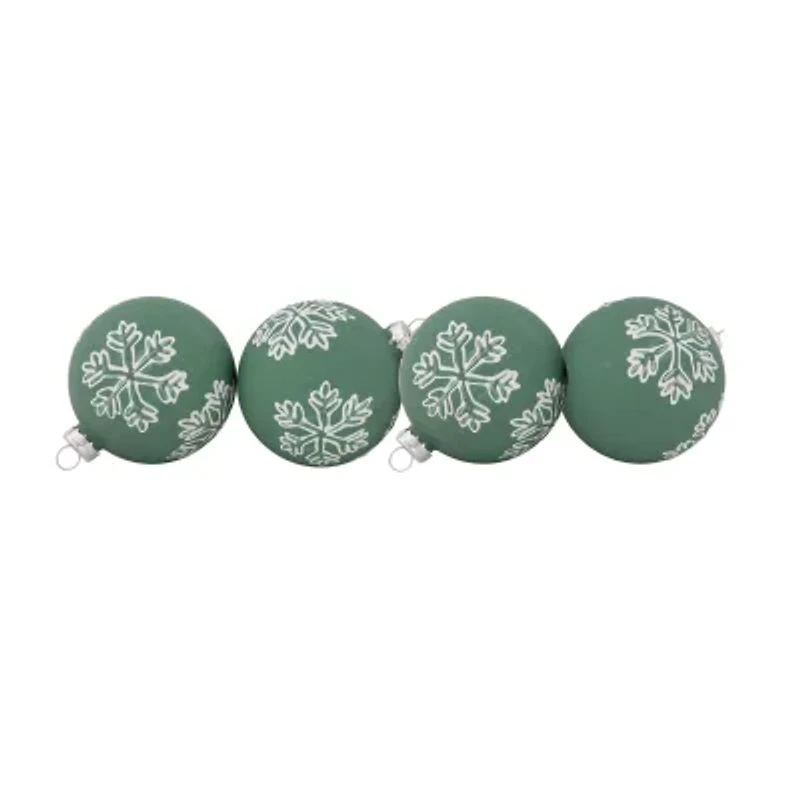 Northlight Ball With Snowflakes 4-pc. Christmas Ornament