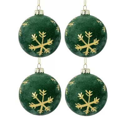Northlight Ball With Snowflakes 4-pc. Christmas Ornament