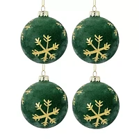 Northlight Ball With Snowflakes 4-pc. Christmas Ornament
