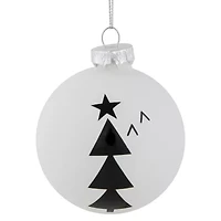 Northlight Glass Ball With Trees 4-pc. Christmas Ornament