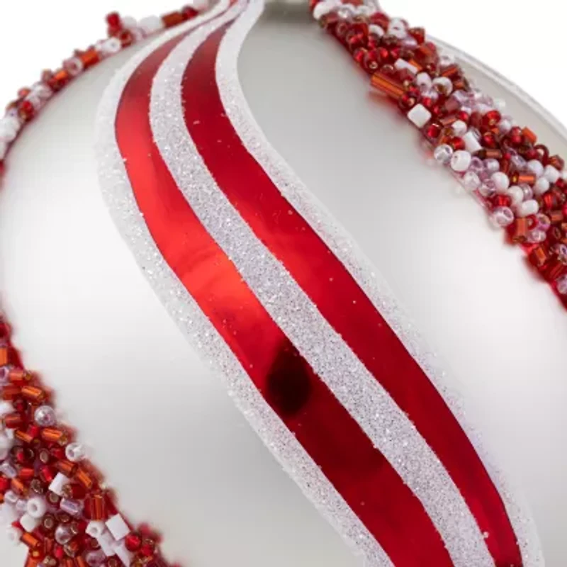 Northlight Striped Ball 2-pc. Christmas Ornament
