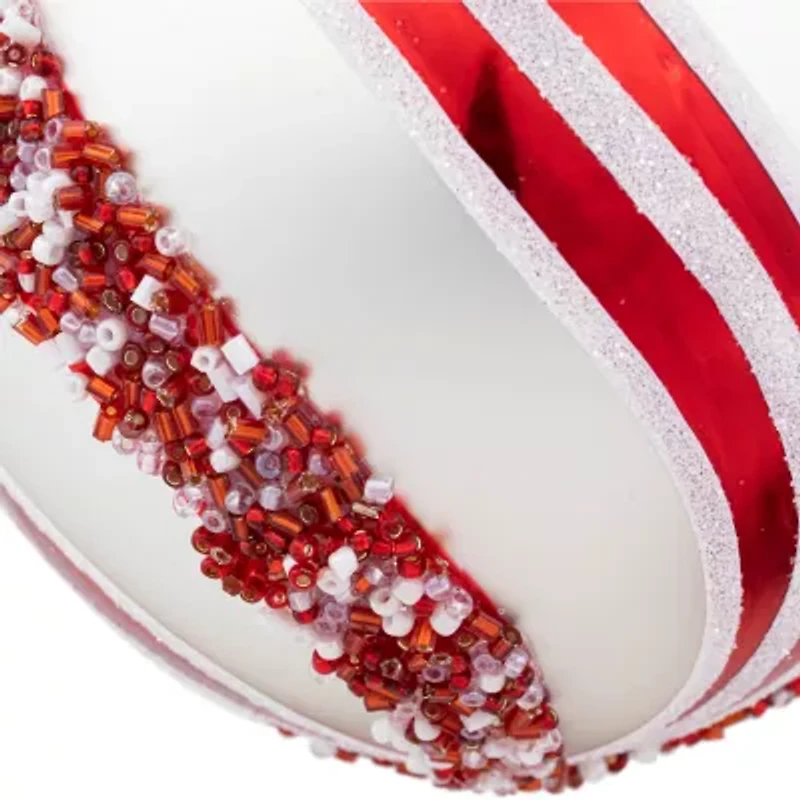 Northlight Striped Ball 2-pc. Christmas Ornament