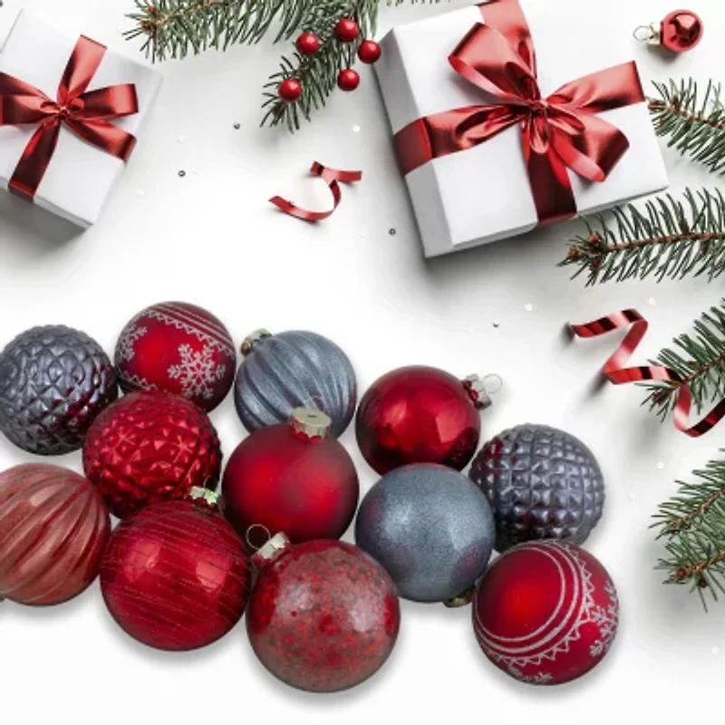 Northlight Finial And Glass Ball 12-pc. Christmas Ornament