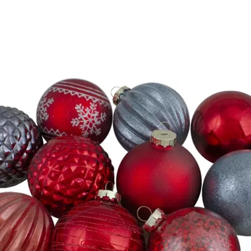 Northlight Finial And Glass Ball 12-pc. Christmas Ornament