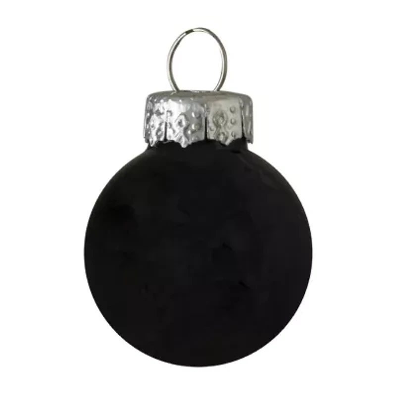 Northlight Black Glass Ball 9-pc. Christmas Ornament