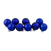 Northlight Blue Glass Ball 9-pc. Christmas Ornament