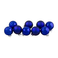 Northlight Blue Glass Ball 9-pc. Christmas Ornament