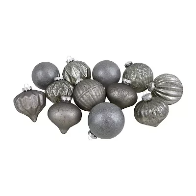 Northlight Finial And Glass Ball 12-pc. Christmas Ornament