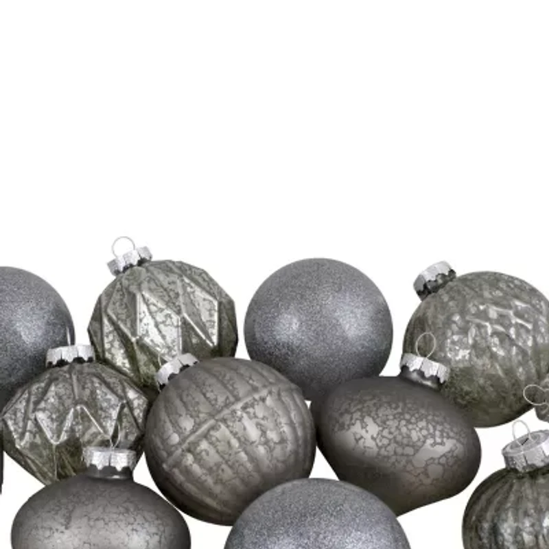 Northlight Finial And Glass Ball 12-pc. Christmas Ornament