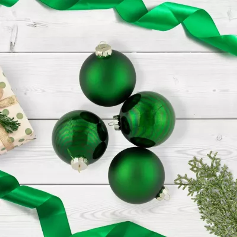 Northlight 2-Finish Glass Ball 4-pc. Christmas Ornament