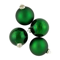 Northlight 2-Finish Glass Ball 4-pc. Christmas Ornament