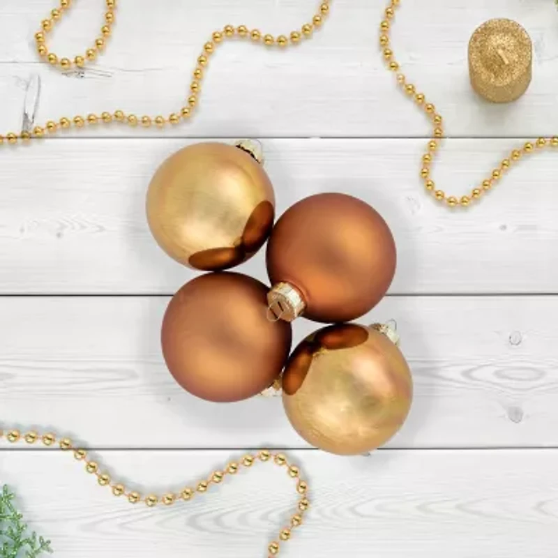 Northlight 2-Finish Glass Ball 9-pc. Christmas Ornament