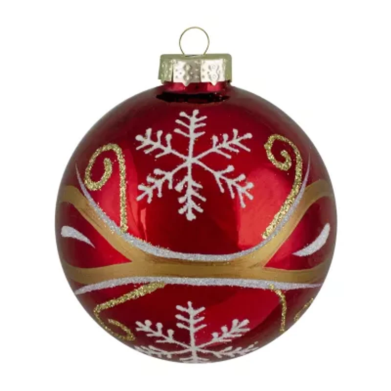 Northlight Glass Hanging Ball 4-pc. Christmas Ornament