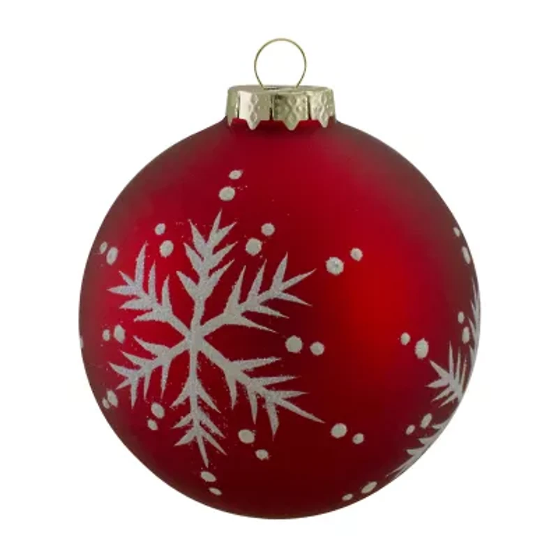 Northlight Matte Red Glass Ball 4-pc. Christmas Ornament