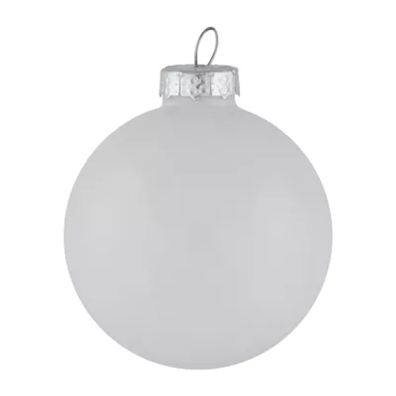 Northlight White Glass Ball 9-pc. Christmas Ornament